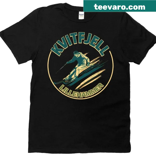 T-shirt featuring an illustration of Kvitfjell, Norway