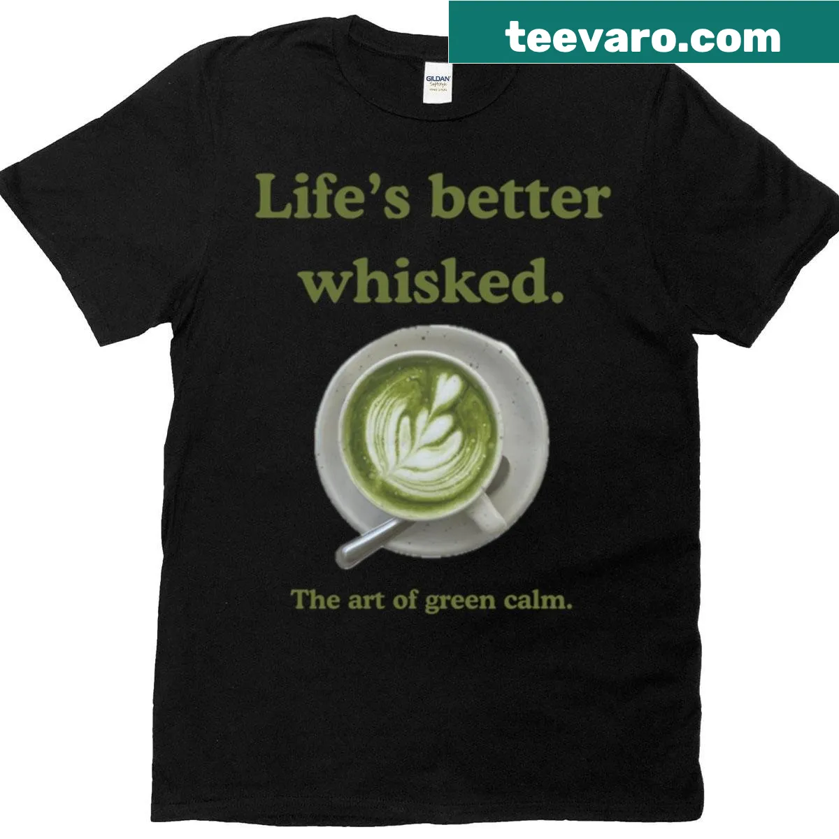 Typography design with the phrase 'Life Is Better Whisked' on t-shirt — on a men's t-shirt
