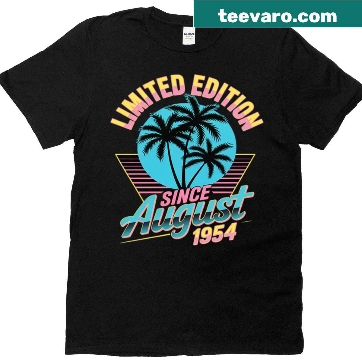 Limited Edition Since August 1954 T-shirt with bold lettering — on a men's t-shirt