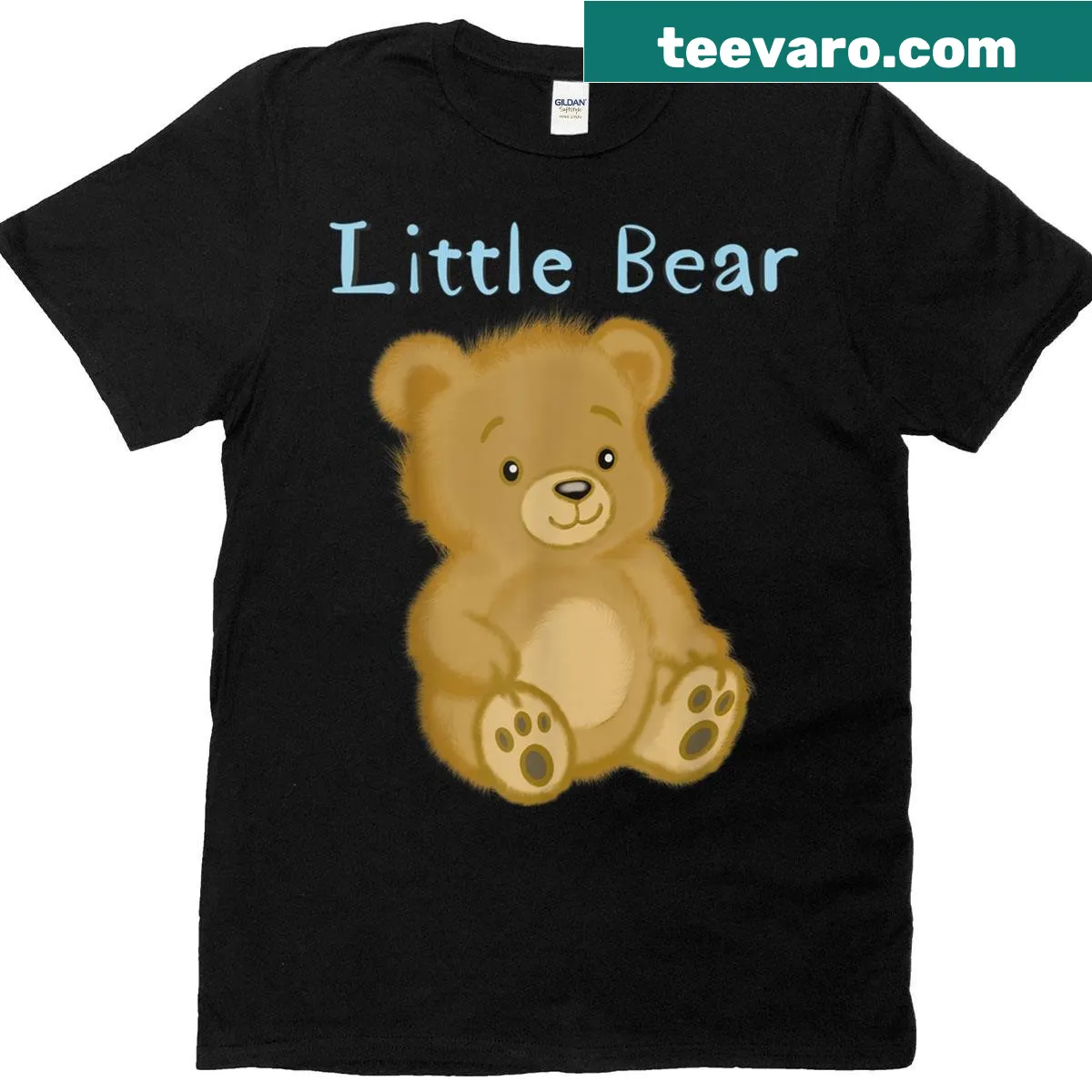 Cute cartoon teddy bear design on toddler T-shirt — on a men's t-shirt