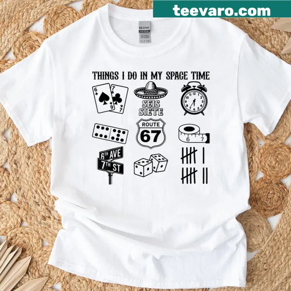 Funny Gen Z activities graphic T-shirt