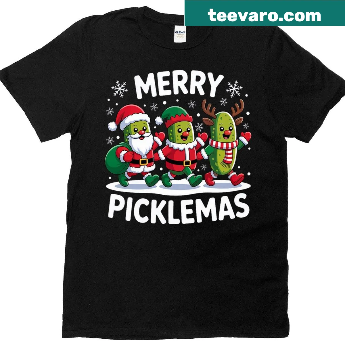 Premium t-shirt for pickle lovers celebrating 'Picklemas' — on a men's t-shirt
