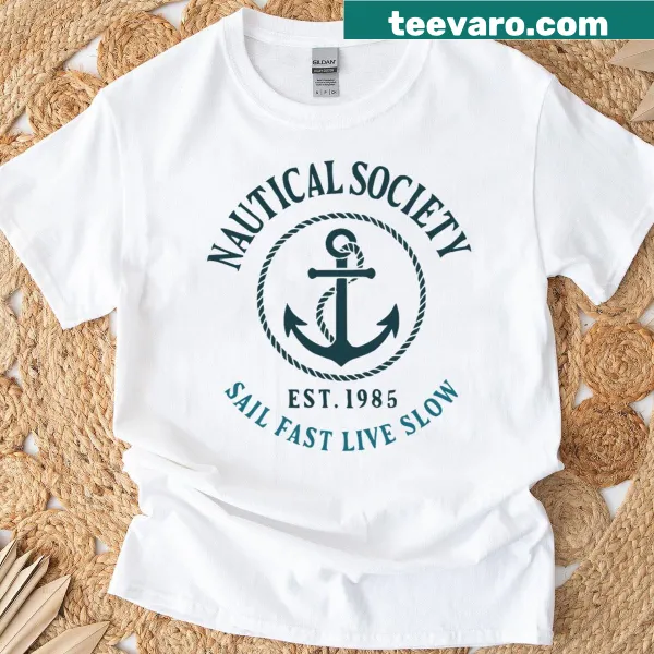 Nautical-themed T-shirt with anchor design for yacht club lovers