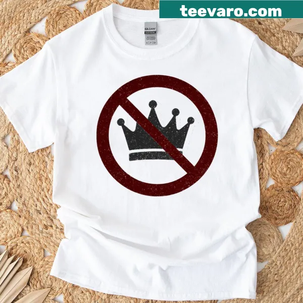 Typographic design saying 'No King In America'