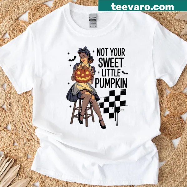 Funny Halloween shirt with the phrase Not Your Sweet Little Pumpkin