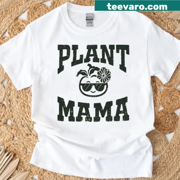 Vintage oversized tee celebrating plant moms with a distressed design.
