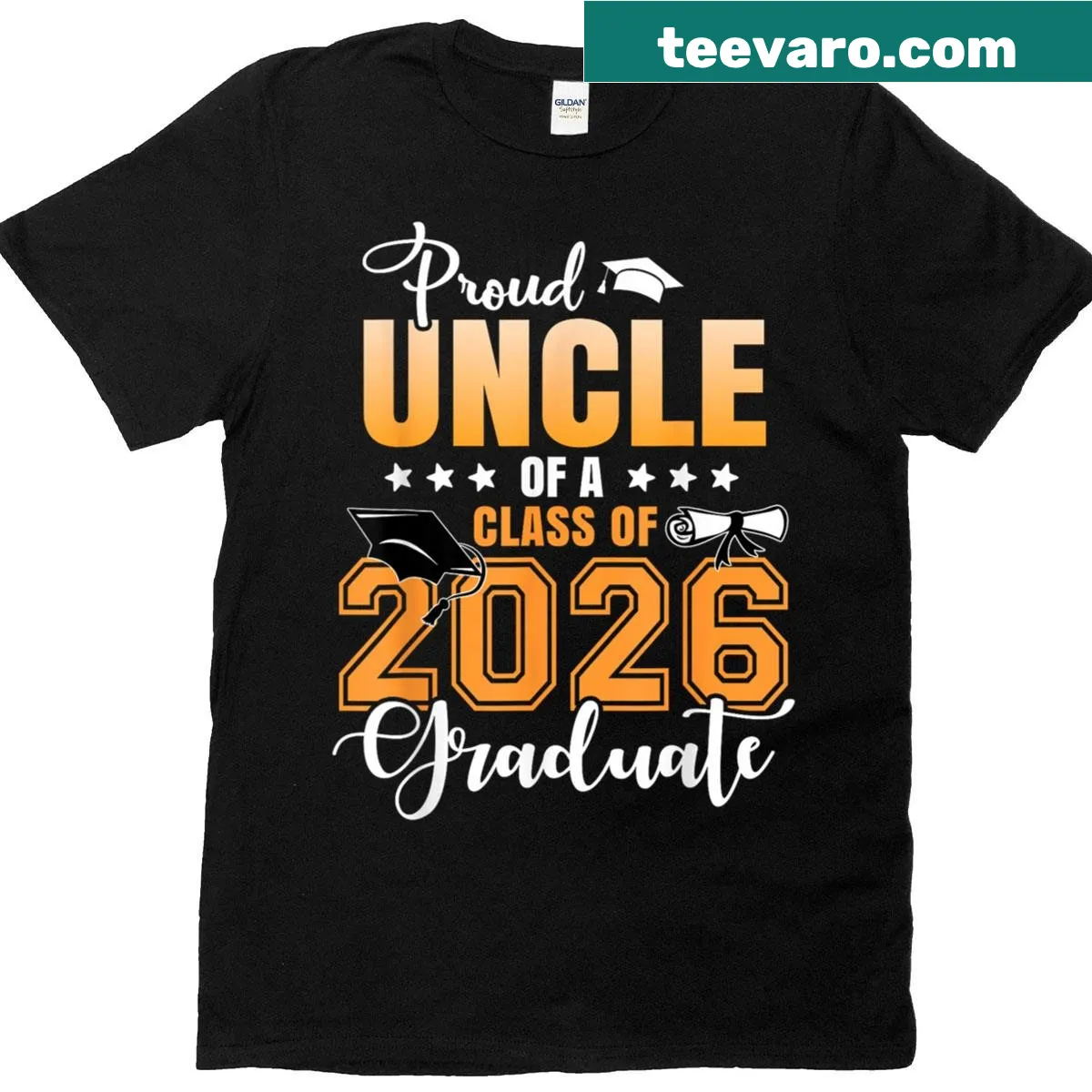 Proud uncle shirt for 2026 graduate — on a men's t-shirt