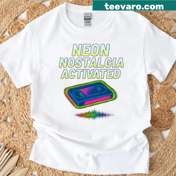 Shirt featuring a retro VHS design, perfect for nostalgic film lovers