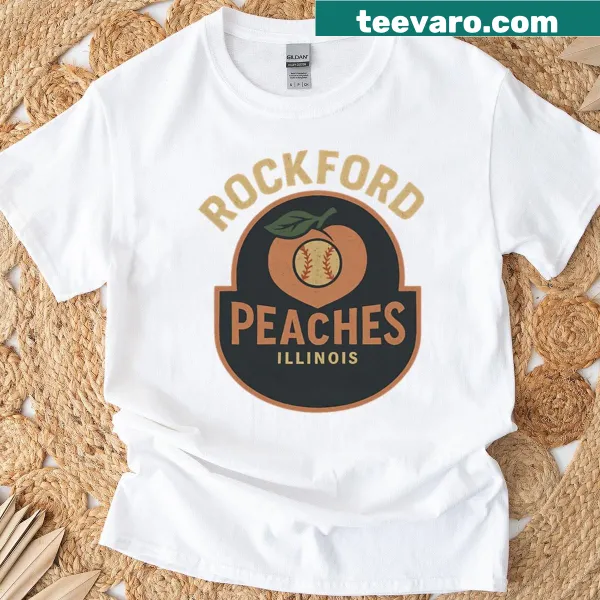 Vintage Rockford Peaches baseball logo t-shirt