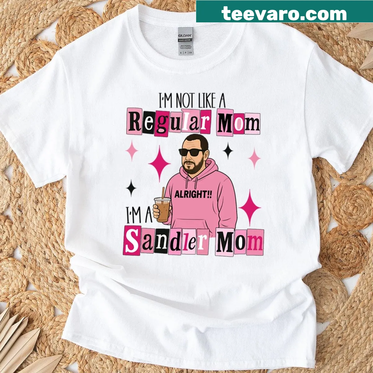Oversized T-shirt for moms with playful design — on a men's t-shirt