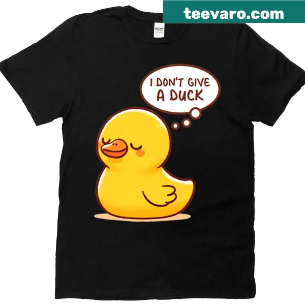 Funny oversized t-shirt featuring a sarcastic duck graphic with text
