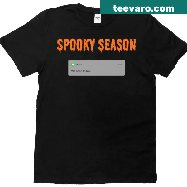 Funny Halloween Scary Season notification design T-shirt