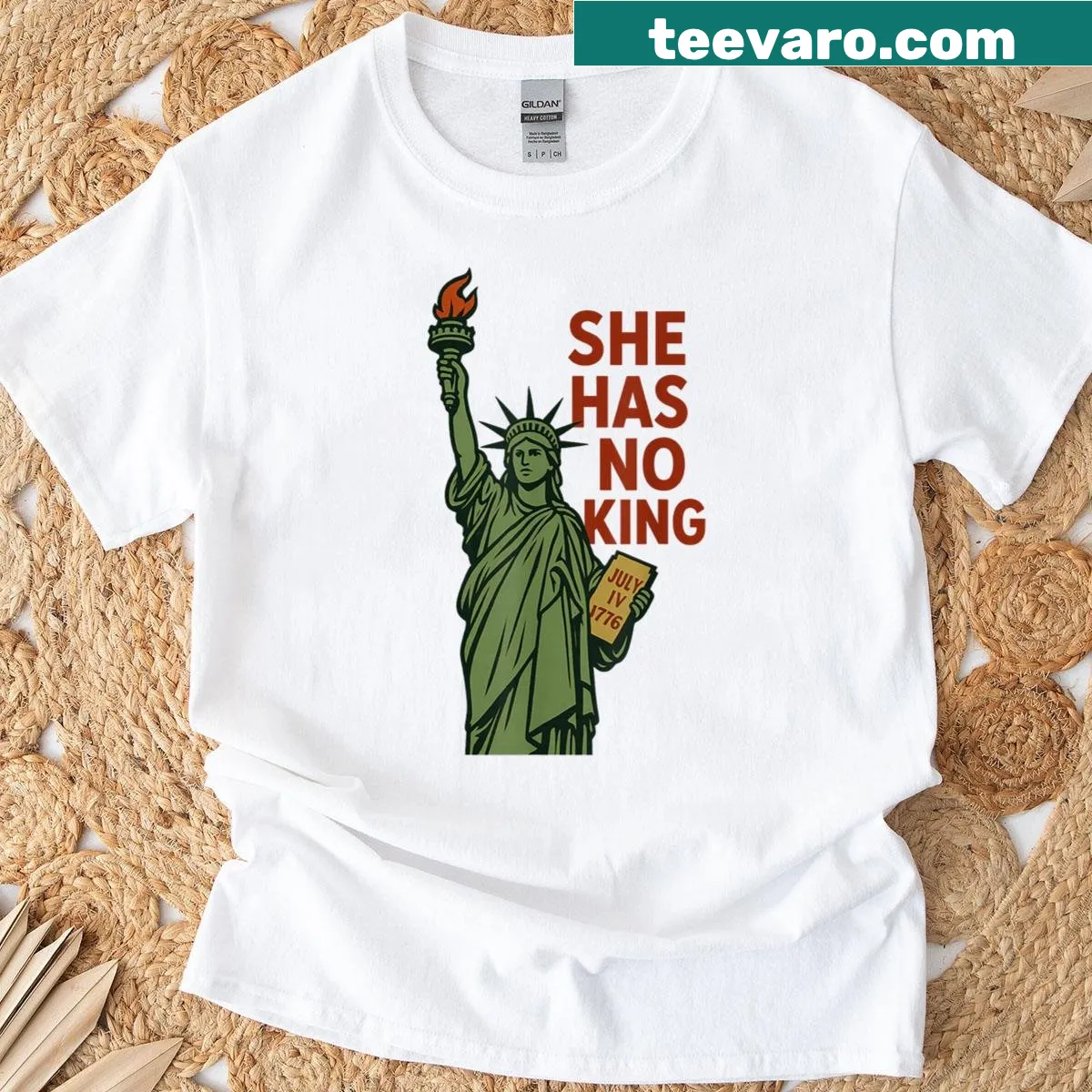 Bold typography independence day t-shirt celebrating liberty — on a men's t-shirt
