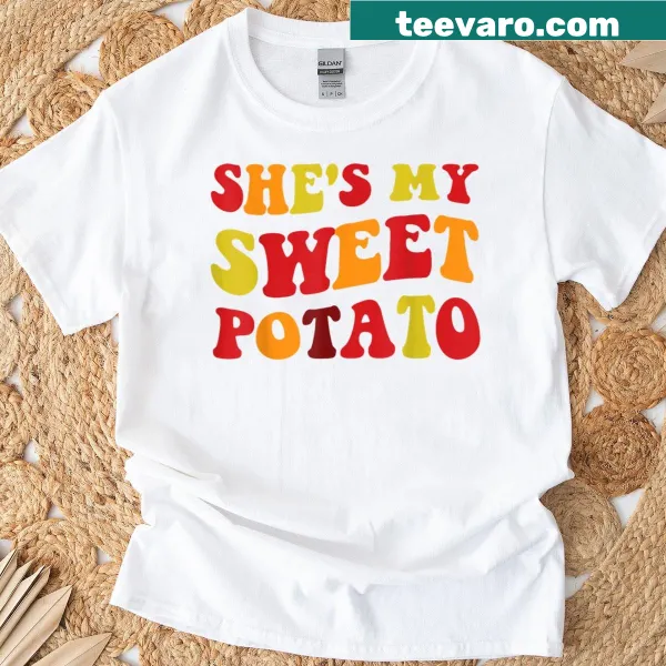 Thanksgiving t-shirt with Sweet Potato and Grouchy Potato phrases.