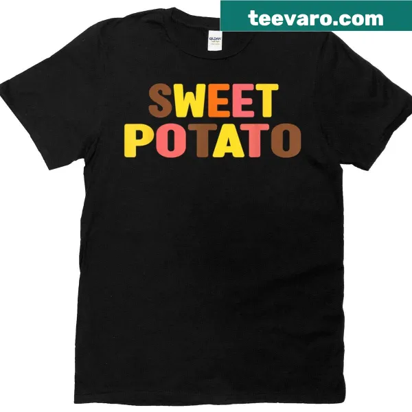Funny T-shirt featuring grouchy sweet potato graphic