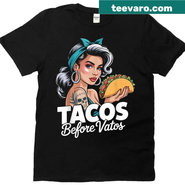 Funny T-shirt featuring bold Latina taco quote