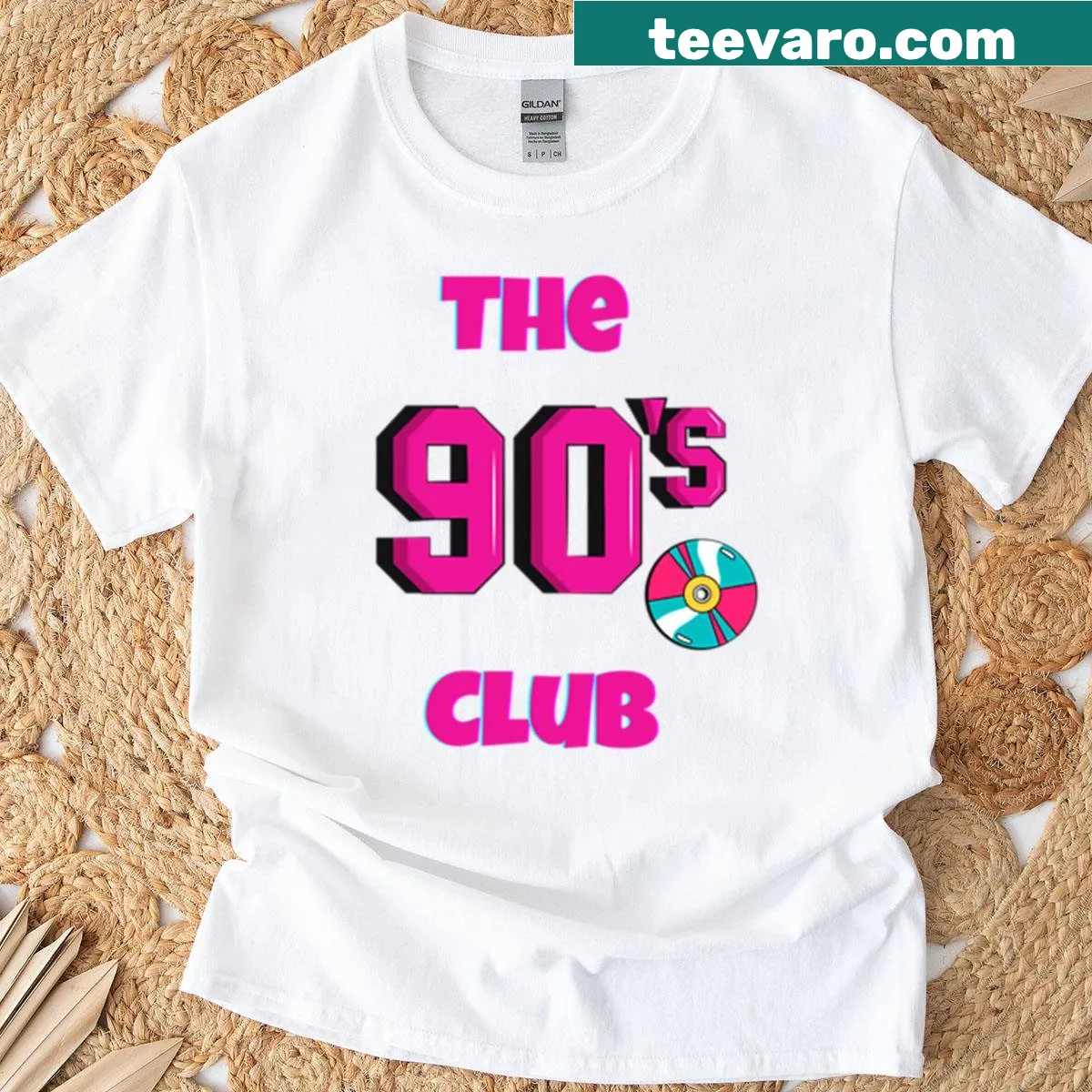 Oversized T-shirt celebrating 1990s club culture — on a men's t-shirt