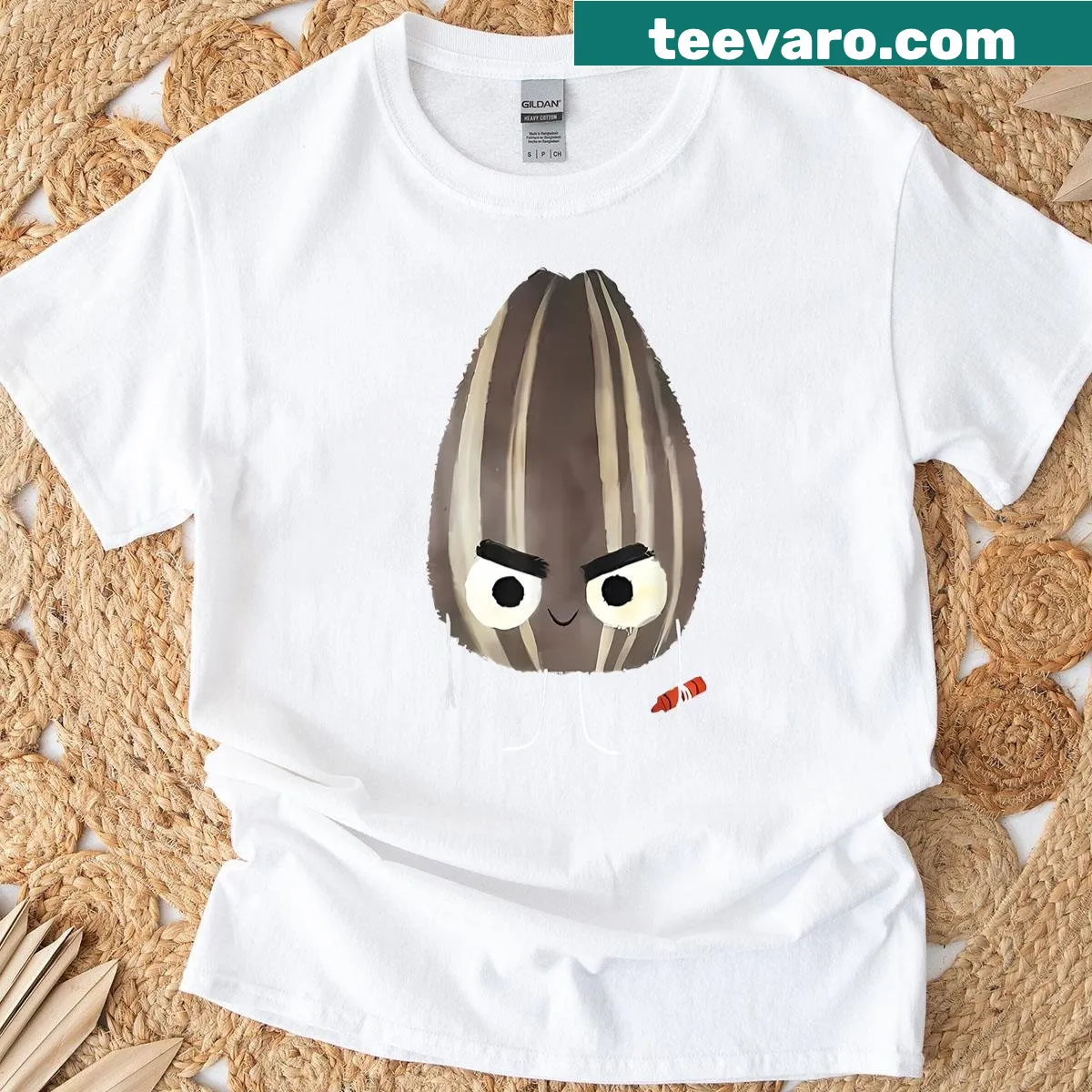 Teacher Halloween shirt with the phrase 'The Bad Seed Good Egg' — on a men's t-shirt