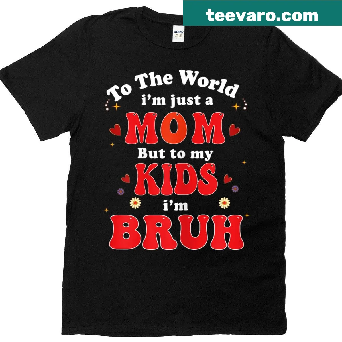 Valentine's Day T-shirt for moms with clever typography design — on a men's t-shirt