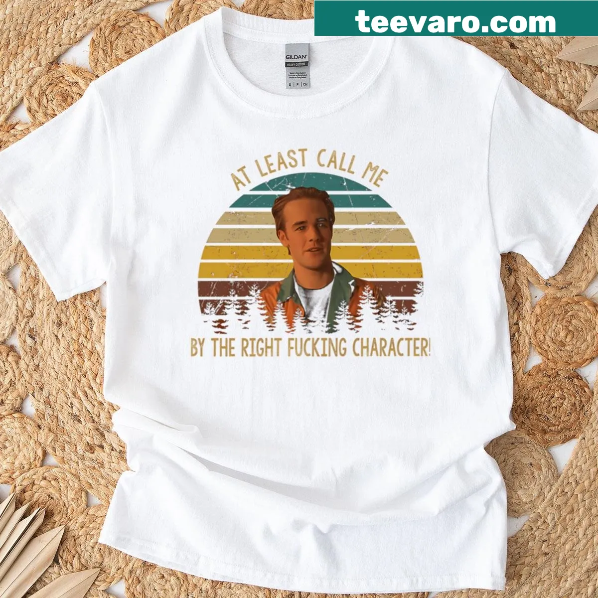 Distressed T-shirt featuring vintage horror movie elements — on a men's t-shirt
