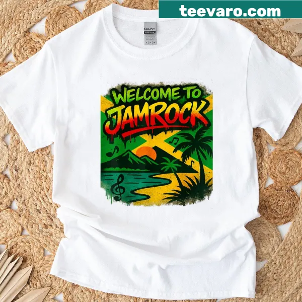 Reggae music themed Welcome To Jamrock t-shirt