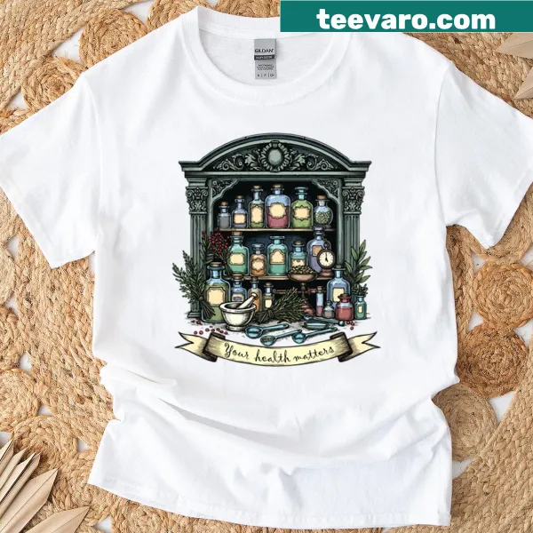 Minimalist 'Your Pharmacy' hand-lettered t-shirt