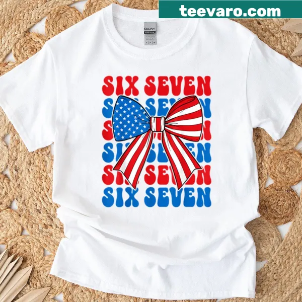 Funny t-shirt with American flag design and humorous text