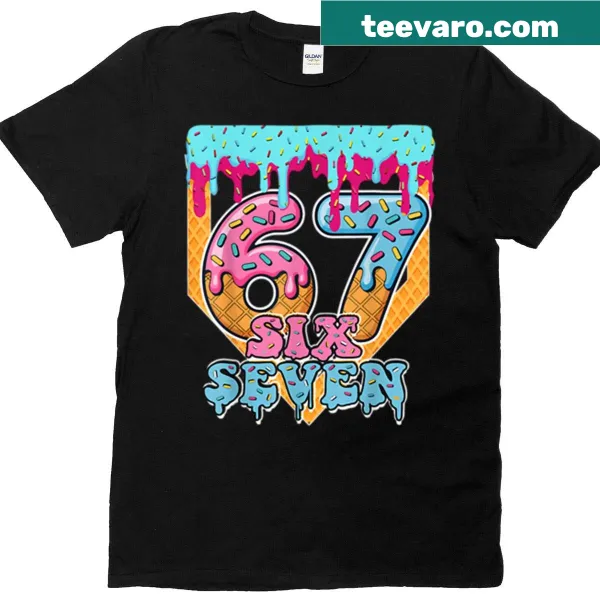 Ice cream drip meme t-shirt featuring trendy slang for kids