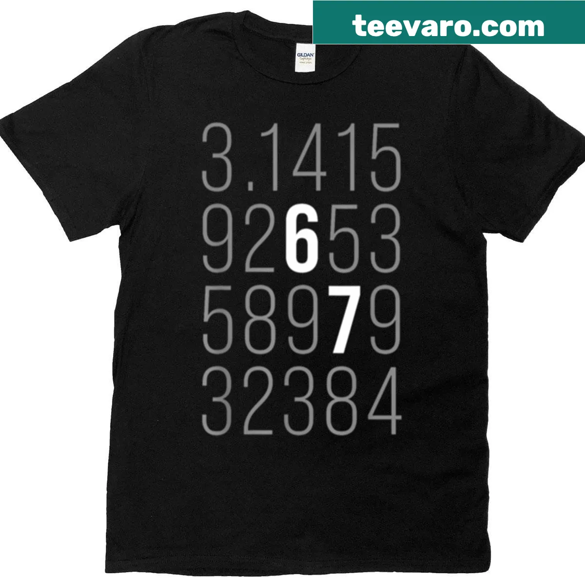 Funny math t-shirt featuring Pi symbol and meme design — on a men's t-shirt