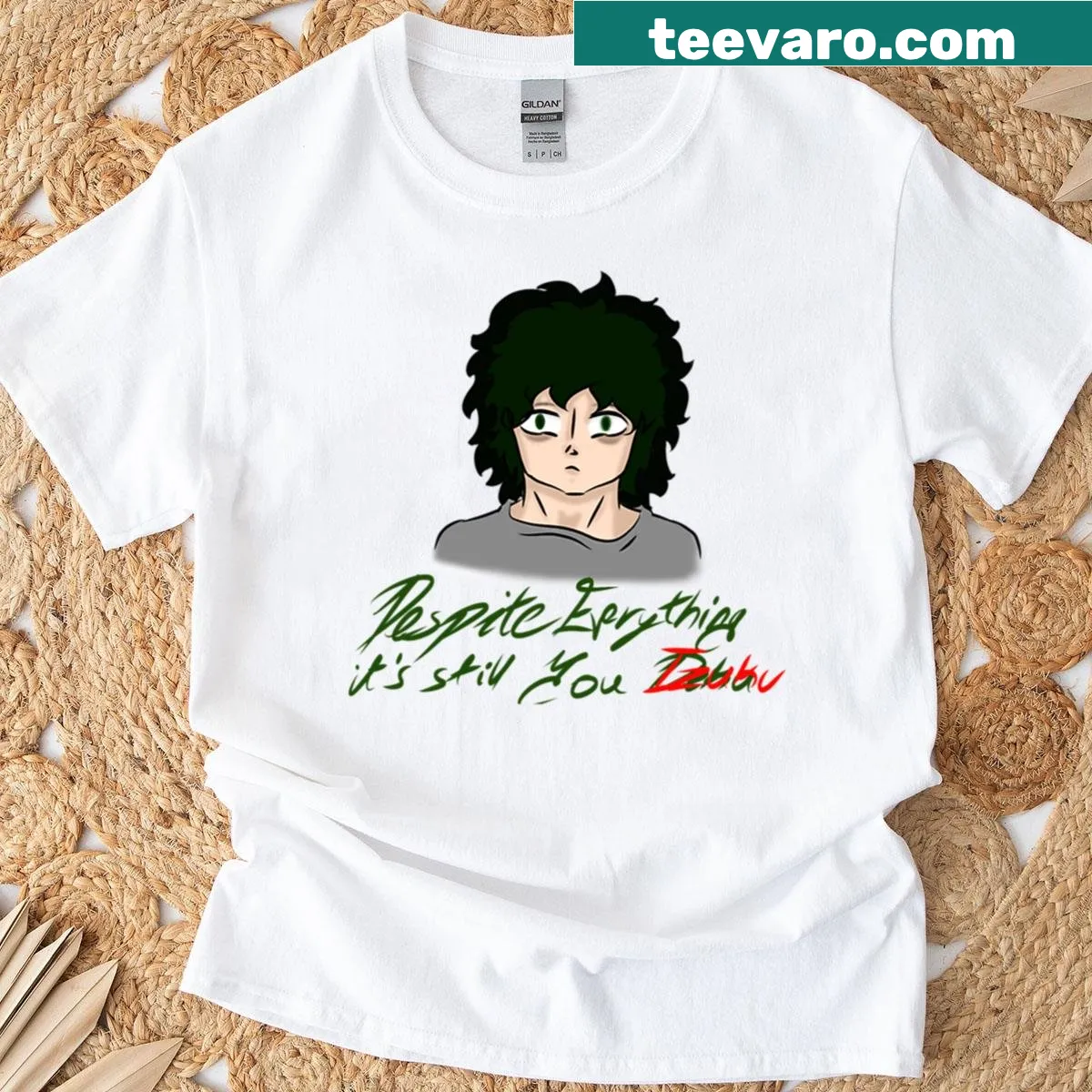 Deku illustration in 'Washing Clean The Mark' fanfic design — on a men's t-shirt
