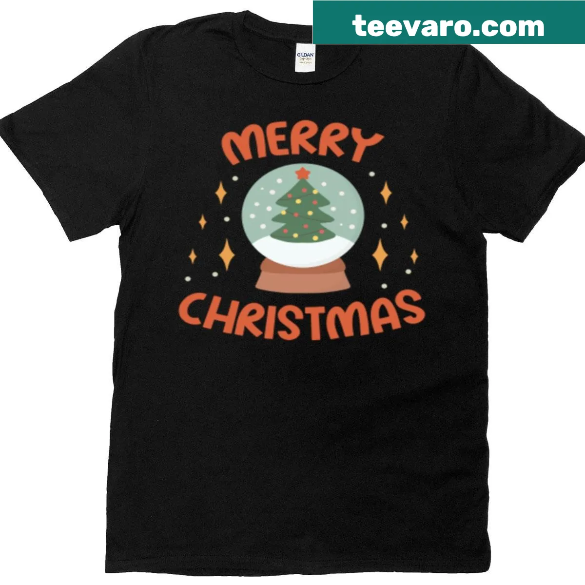 Big Merry Christmas oversized t-shirt with cheerful text — on a men's t-shirt