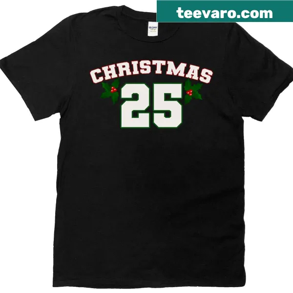 Oversized T-shirt featuring a festive Christmas 2025 design.
