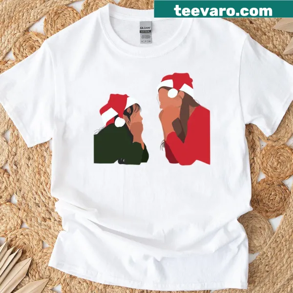 Oversized Christmas friendship themed t-shirt