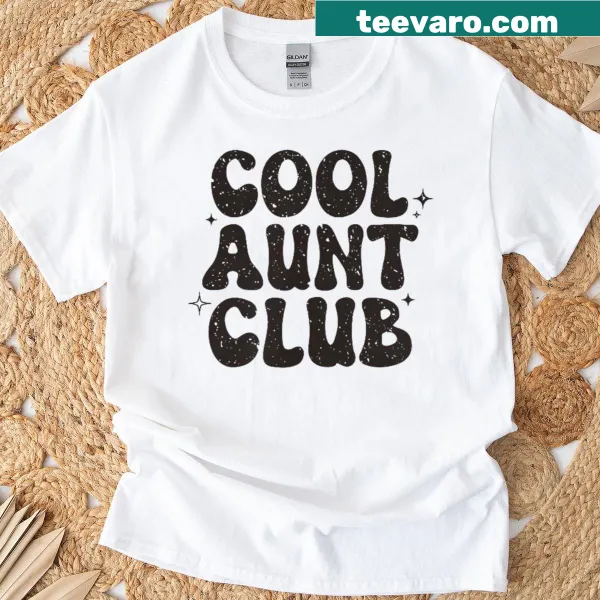Funny Cool Aunt Club graphic on a vintage-style T-shirt