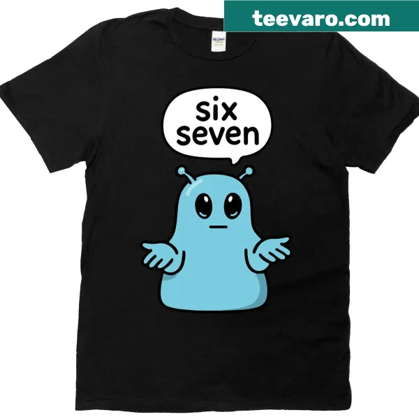Funny cartoon alien design in a cute style for a casual tee