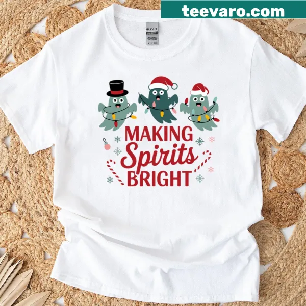 Cute ghost graphic with a festive pun for Christmas