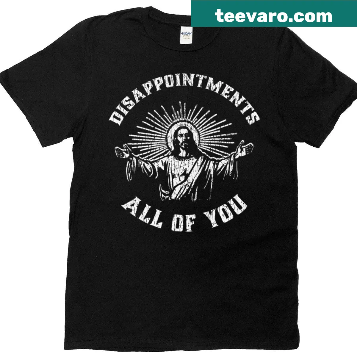 Vintage t-shirt with the phrase 'Disappointment All Of You' — on a men's t-shirt