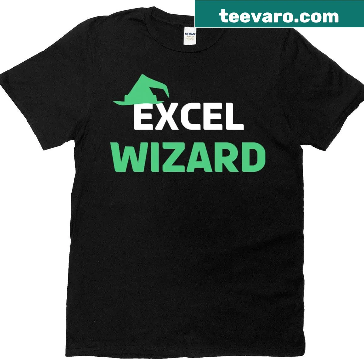 Funny Excel Wizard shirt featuring a humorous graphic — on a men's t-shirt