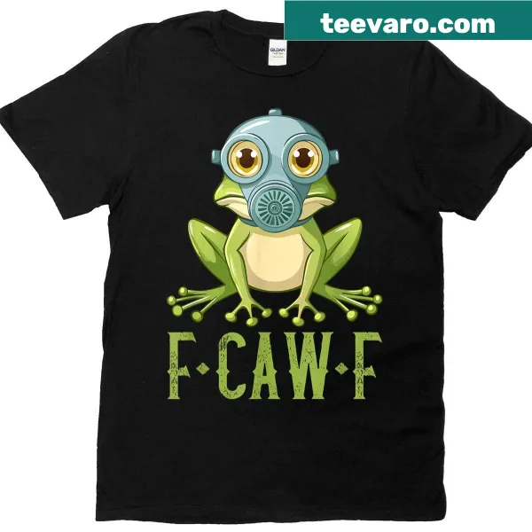 Illustration of a frog in a gas mask with funny text for meme lovers