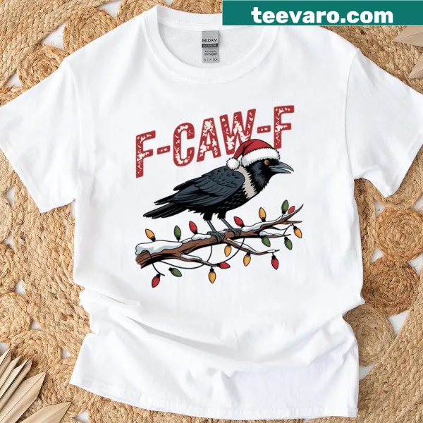 Funny Christmas crow design T-shirt
