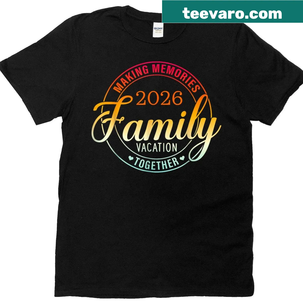 Fun matching family vacation t-shirt for summer outings — on a men's t-shirt