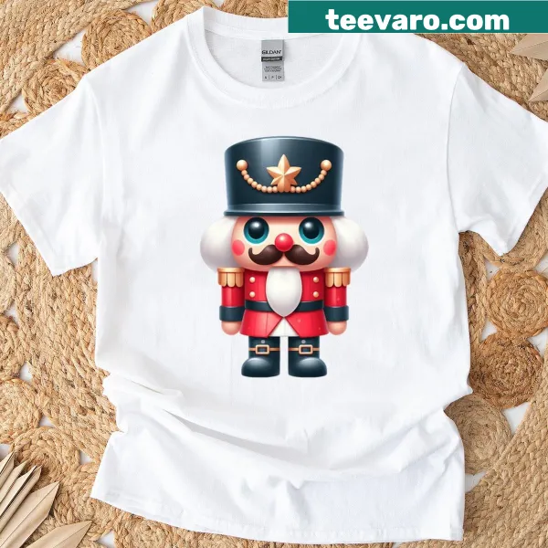 Charming nutcracker illustration on a festive T-shirt