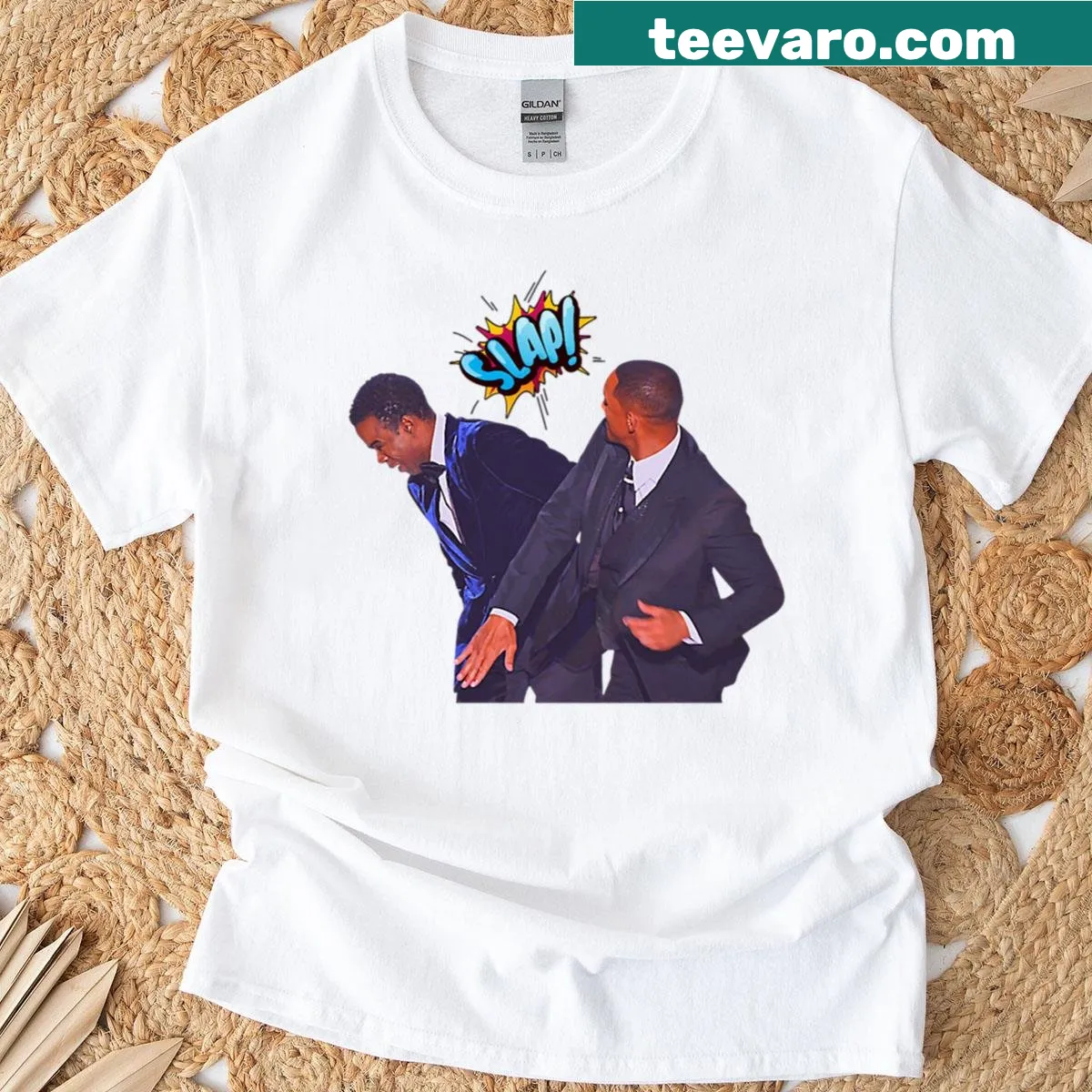 T-shirt with bold text referencing a pop culture moment — on a men's t-shirt