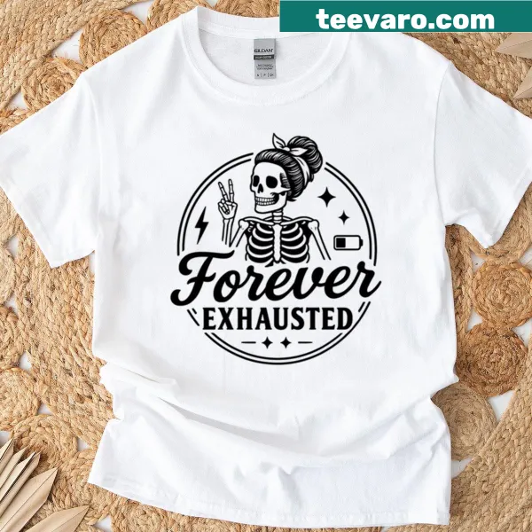 Funny skeleton mom T-shirt with humorous graphic design.