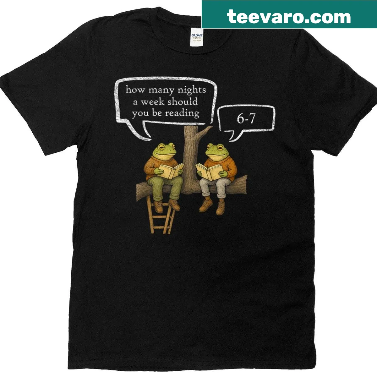 Funny English Teacher T-shirt with humorous reading design — on a men's t-shirt