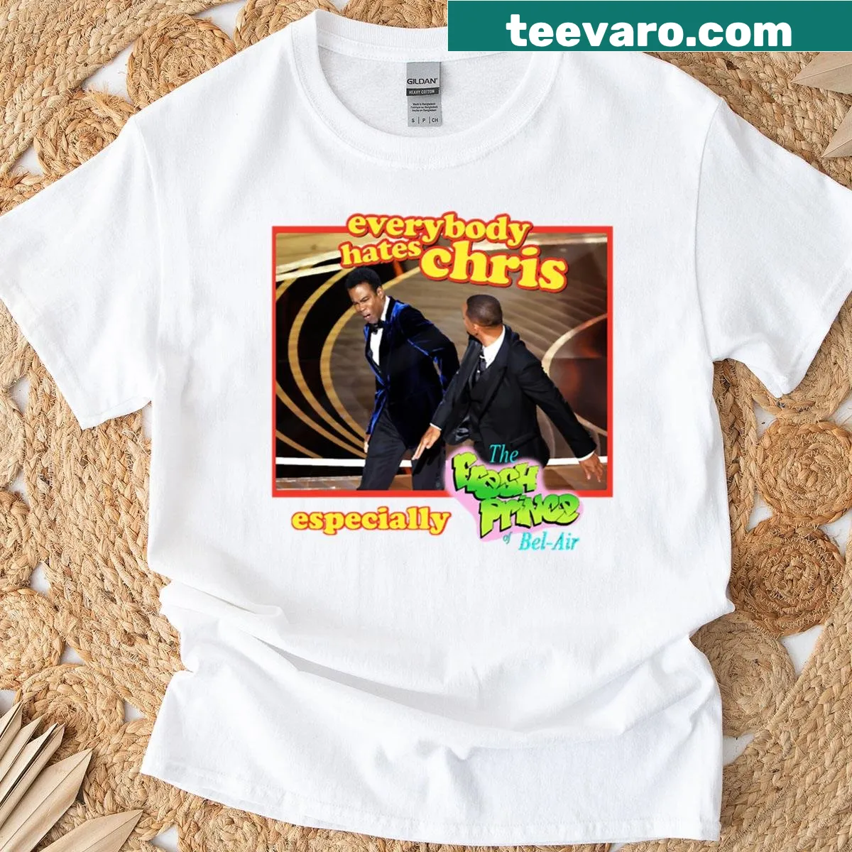 T-shirt featuring humorous graphics inspired by Turning Red and Will Smith — on a men's t-shirt