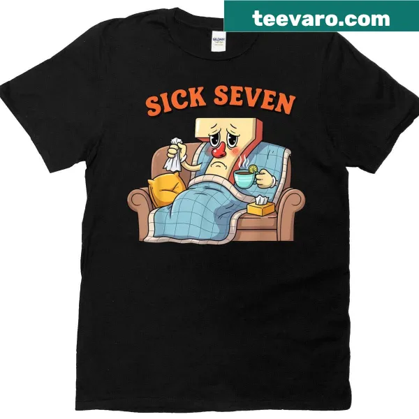Halloween t-shirt with the text 'Sick Seven 67' in fun typography.