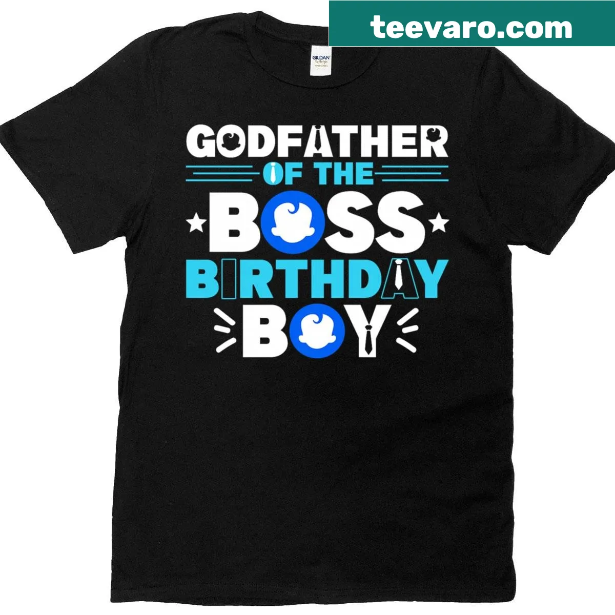 Illustrative T-shirt celebrating the Godfather role for a birthday — on a men's t-shirt