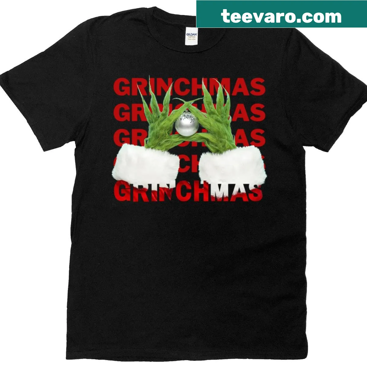 Funny Grinchmas graphic on Christmas T-shirt — on a men's t-shirt