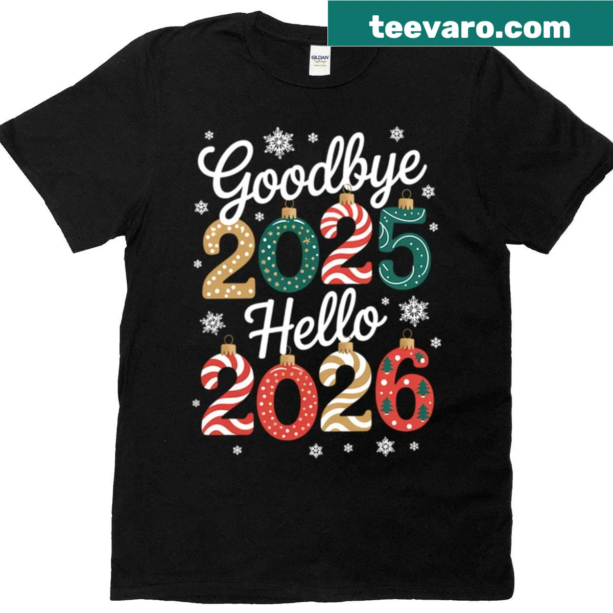 Cute t-shirt celebrating New Year's Eve and Christmas — on a men's t-shirt